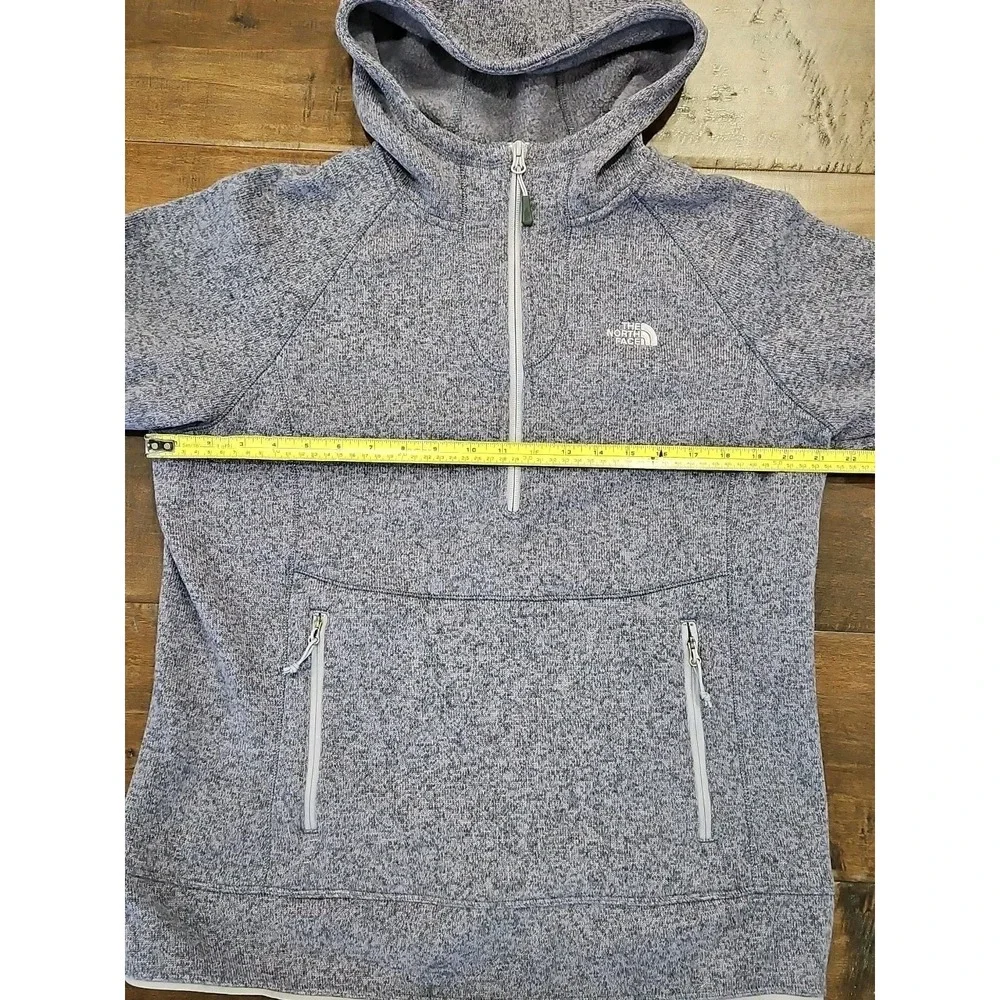The North Face Half-Zip Fleece Hoodie Womens XL BEAUTIFUL PURPLE With Hood